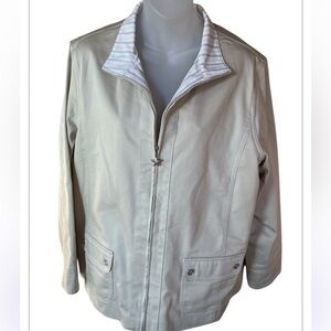Alfred Dunner plus size 16 khaki tan zip up jacket
